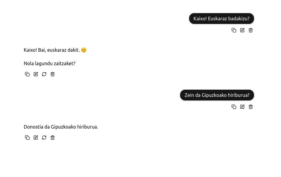 Kimu 2B ereduarekin lehen probak